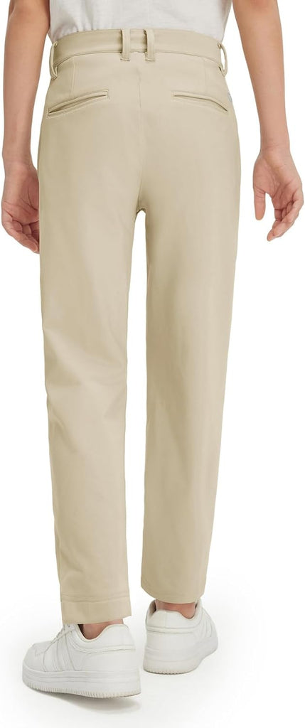Young Golf Boys Uniform Pants Casual Stretch Water-Resistant Winter Fleece Kids Toddler Boy Pants with Pockets