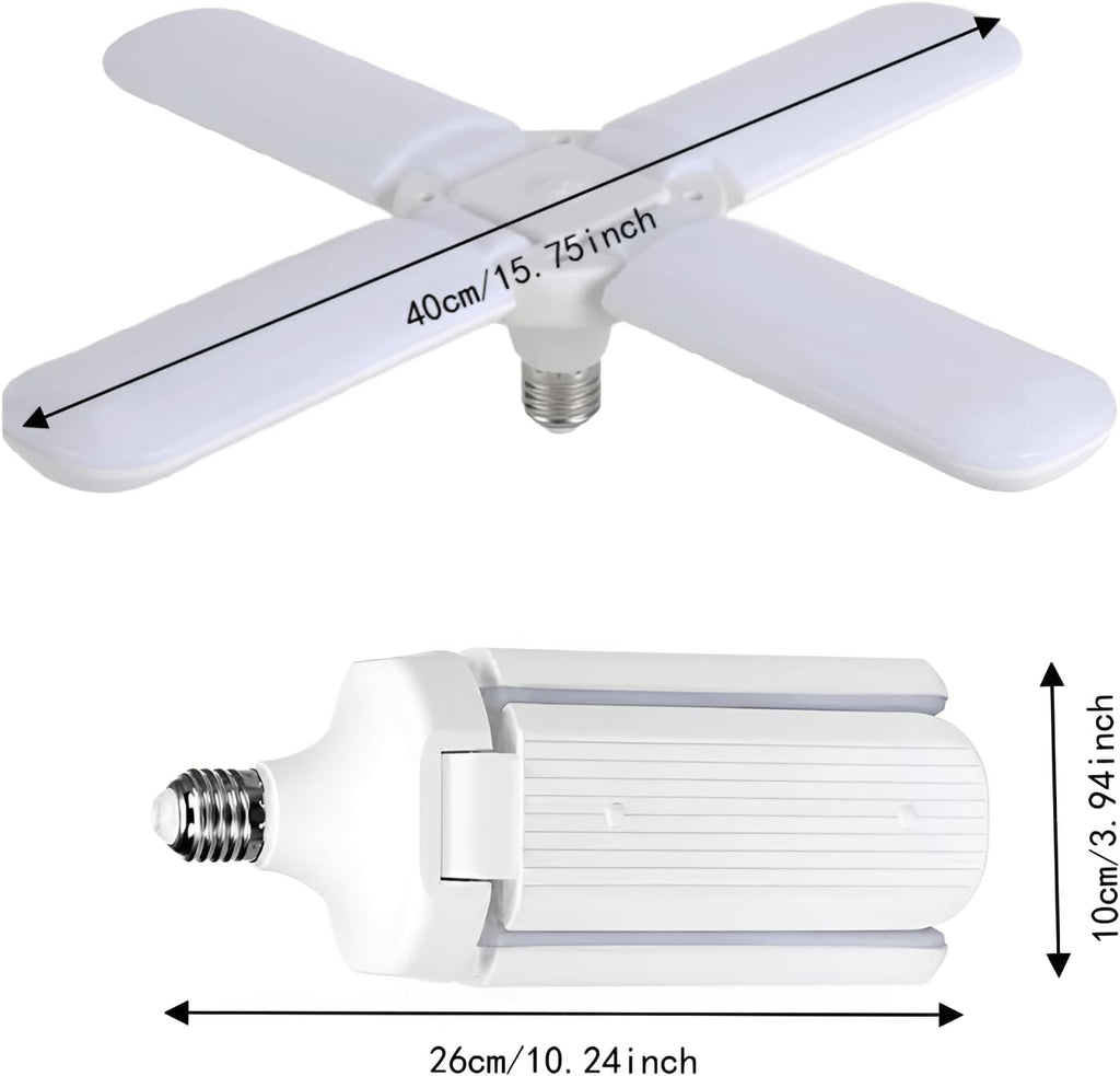 LED Deformable Garage Light Bulb, 4-Blade 60W E27