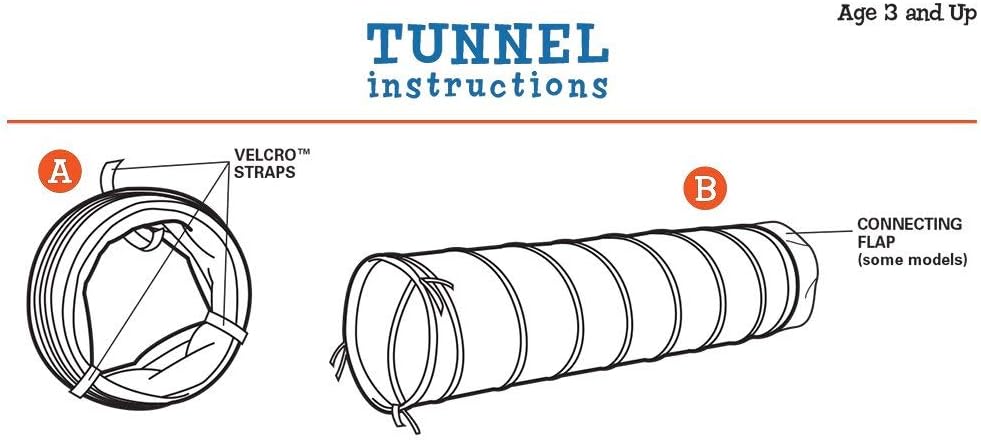 Kids 9' X 28" Institutional Play Tunnel - Blue