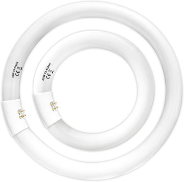 22W and FC12T9/CW 32W Cool White Set, 8 inch T9 22 Watts Circular Light Bulbs, 12 inch 32 Watts Circline