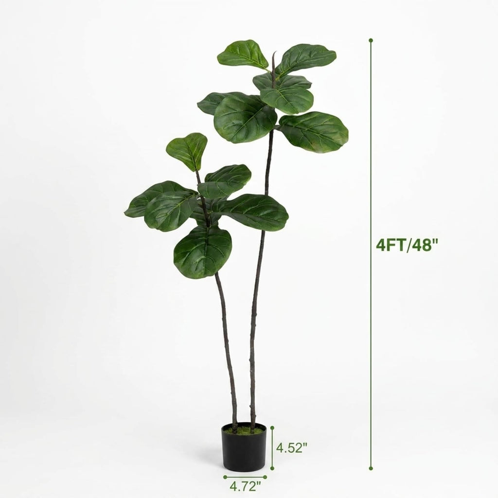 Artificial Fiddle Leaf Fig Tree 4FT Faux Large Tree