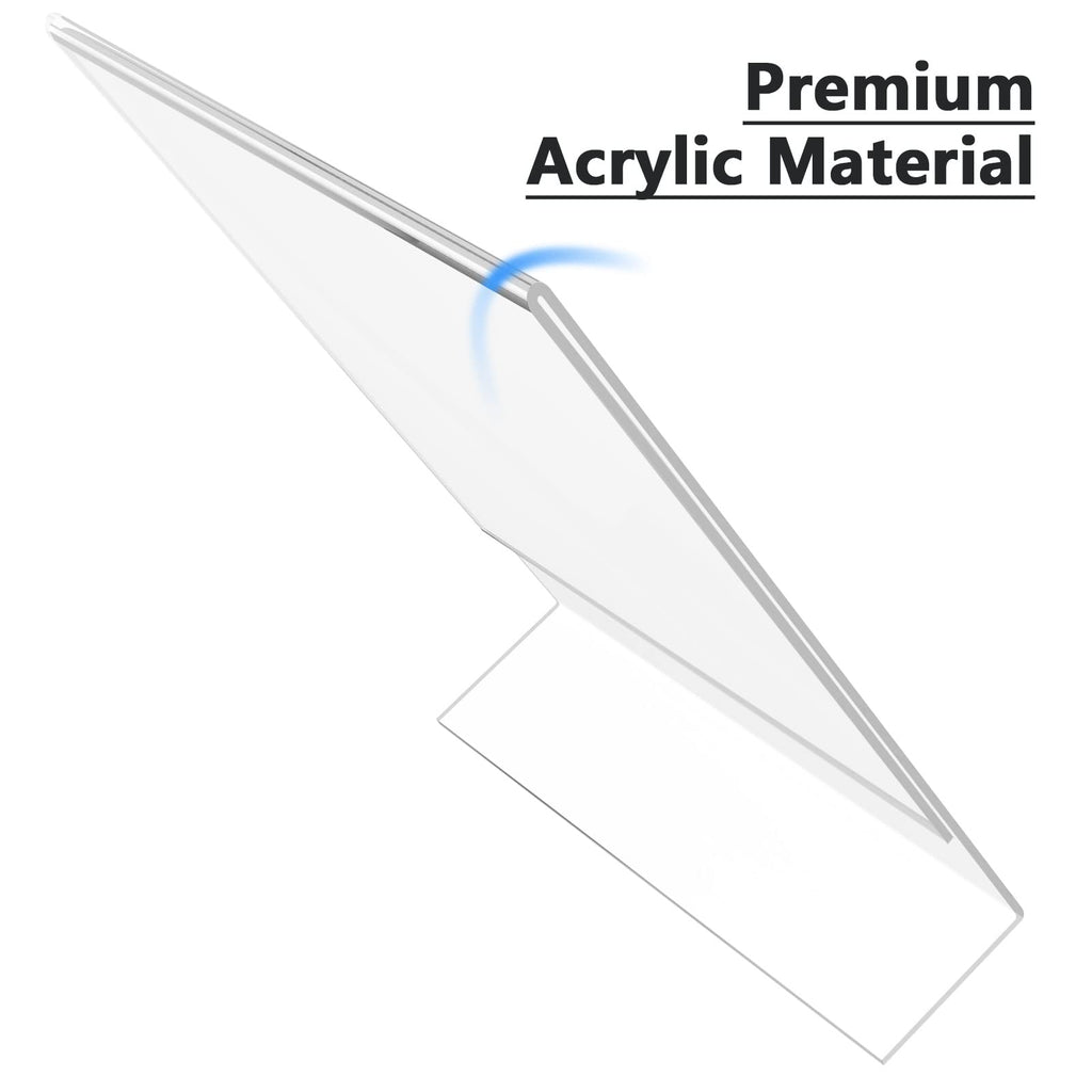 Acrylic Sign Holder, 8.5 x 11 Slant Back Display Stand, 30 Pack