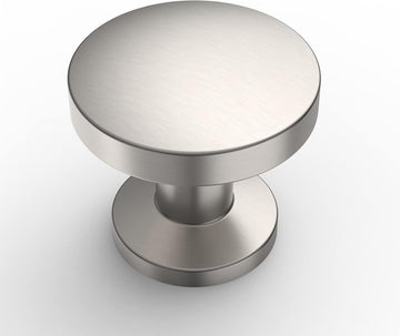 10 Pack Brushed Satin Nickel Cabinet Knobs 1.2 Inch(30mm) Single Hole Cabinet Handles Round Dresser Knobs Drawer Knob