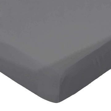 SheetWorld Fitted 100% Cotton Flannel Portable Mini Crib Sheet 24 x 38, Flannel - Dark Grey, Made in USA