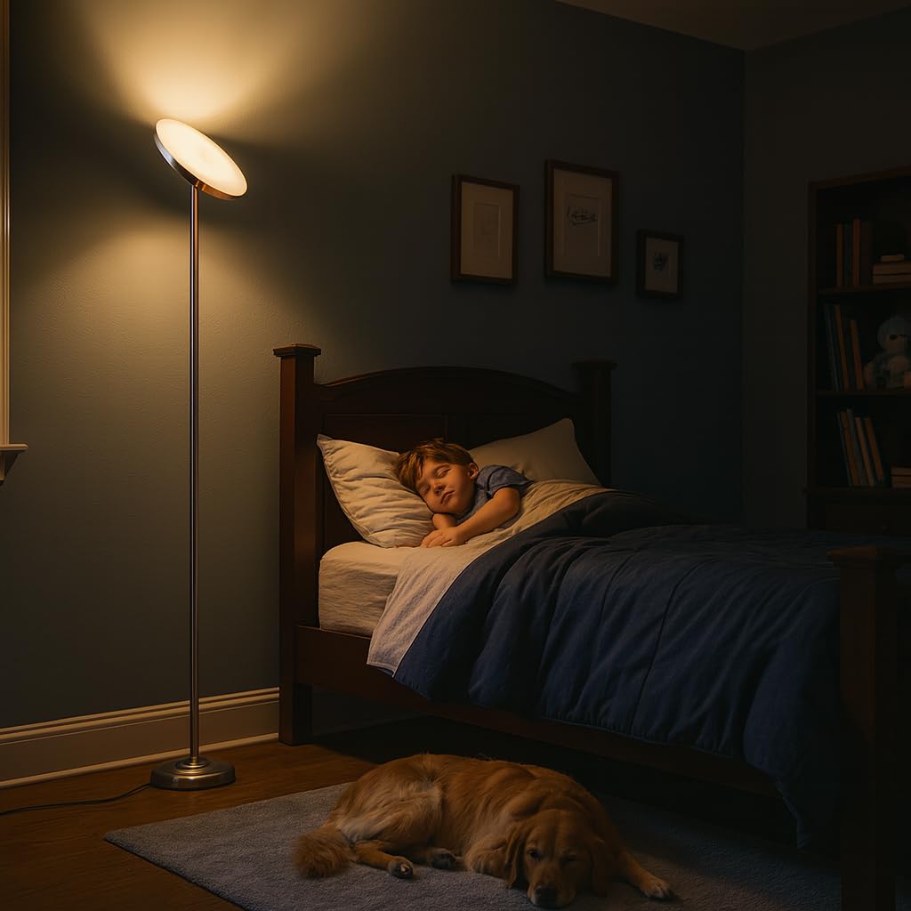 LED Torchiere Floor Lamp with Remote Control, Standing Lamp