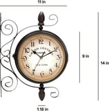Vintage Double Sided Wall Clock Industrial Wall Clock for Outdoor Decorative Art Antique Decor Office Silent Kitchen Watches Steampunk...