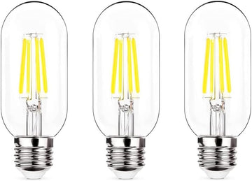 E26 LED Light Bulb 4W,Equivalent 40W,T14/T45 Tubular Light Bulb Non Dimmable 5000K Daylight White,Antique Clear