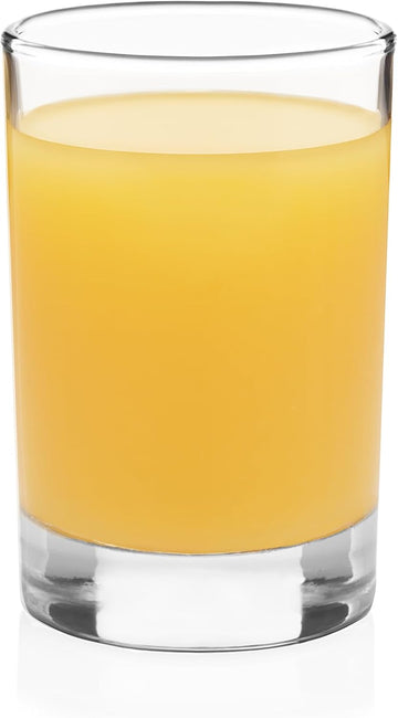 Fruit Juice Glasses, Heavy Base Glass Drinking Glasses Set of 8, Breakfast Juice Cups, Everyday Clear Drinking Glass