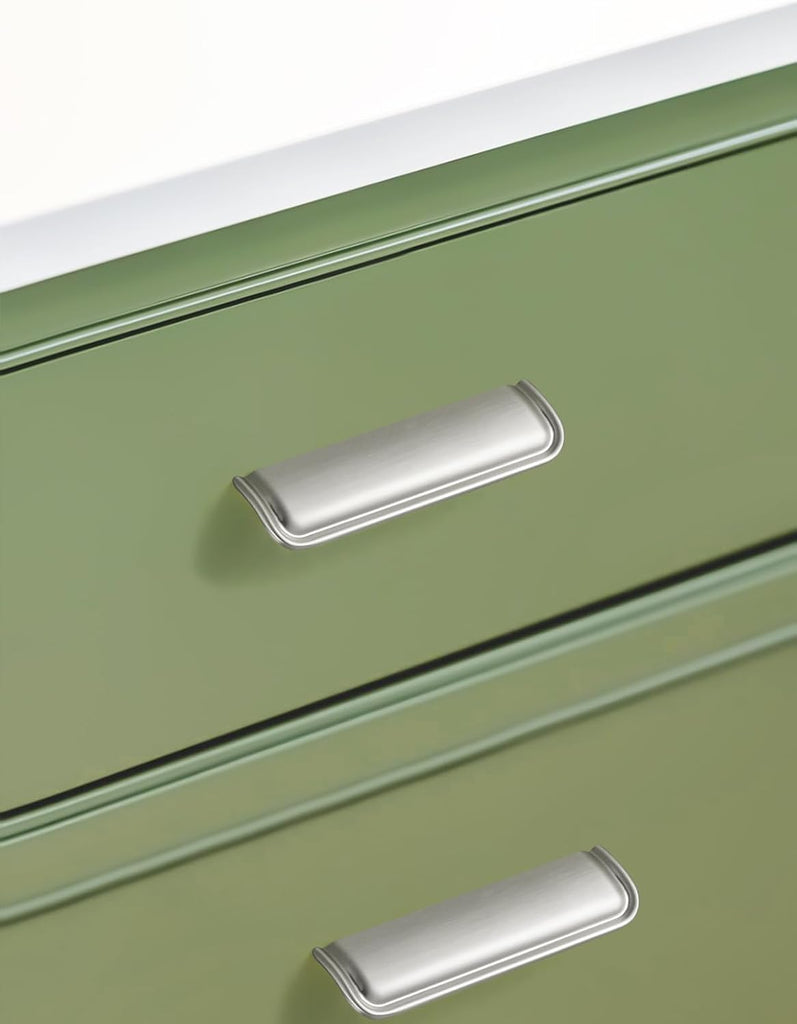 5 Pack 3 lnch(76mm) Brushed Nickel Cabinet Cup Pulls Kitchen Hardware Cabinet Handles Drawer Pulls Bathroom Cupboard