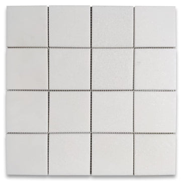 Thassos White Marble 3x3 Square Mosaic Tile Polished Kitchen Bath Wall Floor Backsplash Shower (1 Sheet)