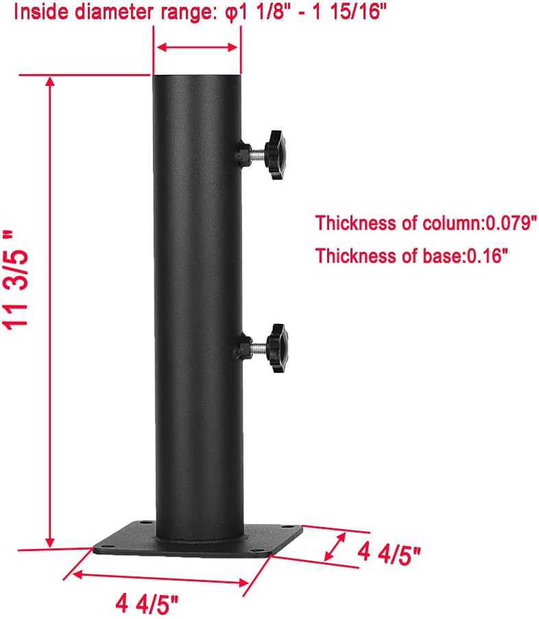 Umbrella Outdoor Holder Heavy Duty Steel Universal Umbrella Base Stand for Decks,Docks,Pontoons,patios,Picnic Tables