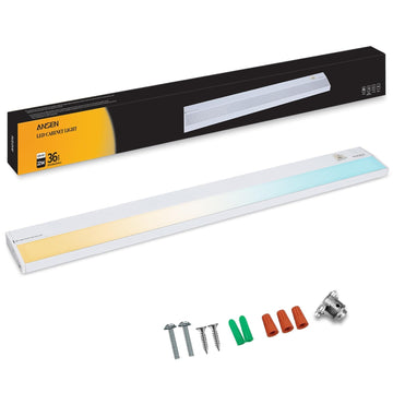 Hardwired Under Cabinet Lighting, 36in 22W LED Light /Closet, 1426lm, CRI>92, R9>90, Dimmable, 5 Color Temperature