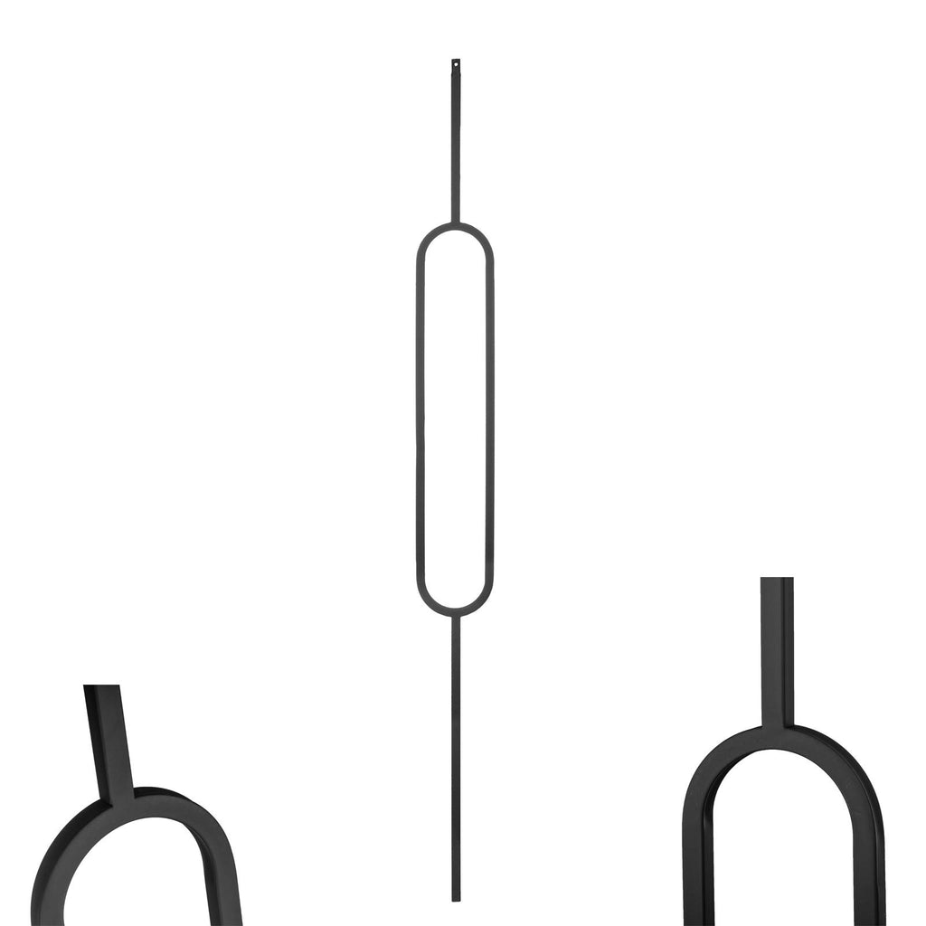 S05 Wrought Iron Balusters Set of 10 Decorative Metal Balusters for Decks Spiral Stair Railing 1/2-inch Hollow Single