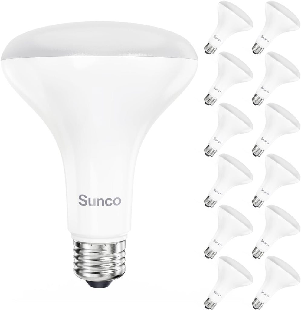 12 Pack BR30 LED Bulb, Recessed Can Light Bulbs, Indoor Flood Lighting, 1600 LM, 16W (100W Equivalent) 5000K Daylight