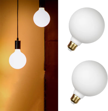 Large Globe G40 Edison Bulbs 8W 1100LM E26 Dimmable 3000K, 2 Pack