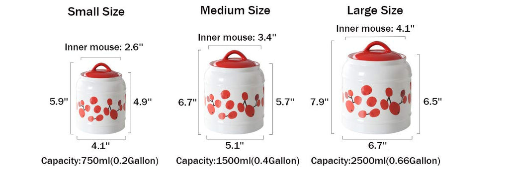 Ceramic canisters | 51 OZ Ceramic Food Storage Jar|White cookie jar|Ceramic canisters with lids|Coffee