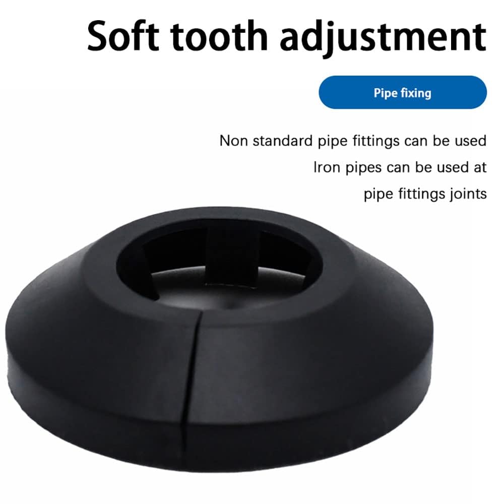 Fit 1.57" Outer Diameter Flange Water Pipe Cover Decoration Black Pipe Cover Radiator PP Plastic 40mm Escutcheon