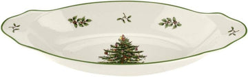 Christmas Tree - Christmas Tree Handled Serving Platter
