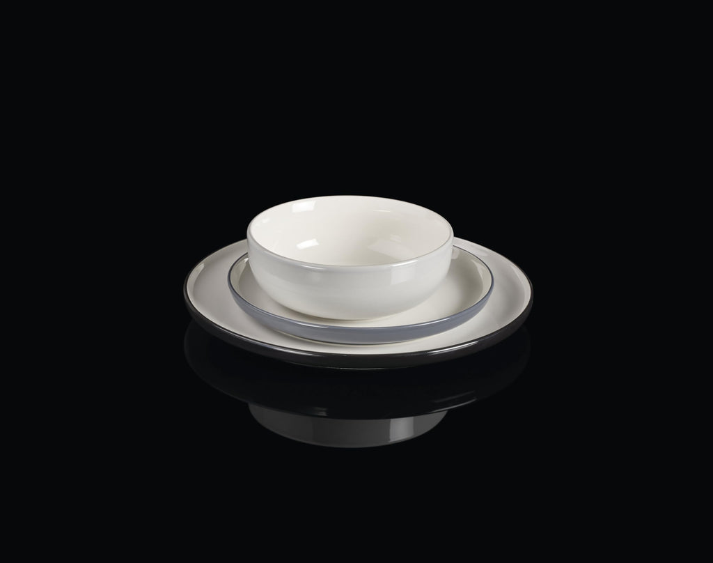24 Seven Colors Pumice Porcelain 12-Piece Dinnerware Set for 4