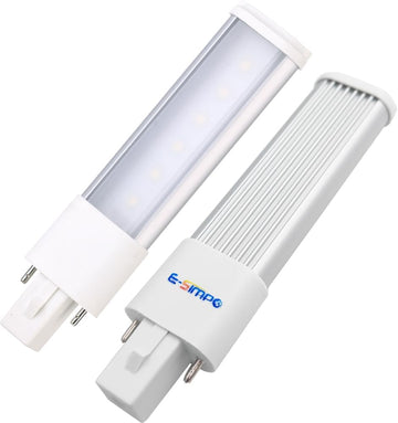 2pcs L135mm/5.3" 2-Pack 4W G23 Bulb 2-Pin Plug-in Horizontal Retrofit Lamp CFL PLS-7W Replacement 110V 220V 180° View