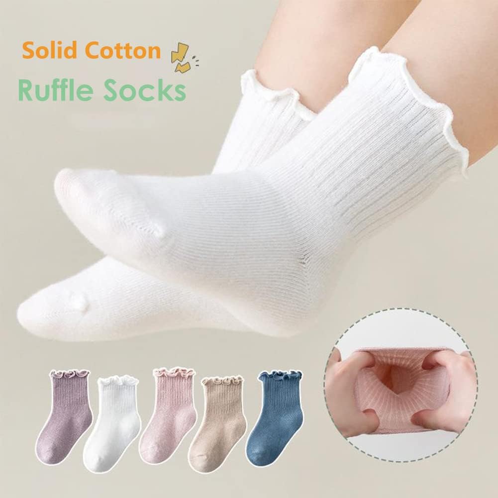 Toddler Girl Ruffle Socks Baby Girls Knee High Socks