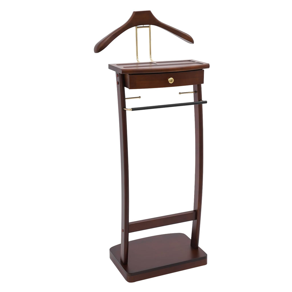 Valet Stand for Man and Women, Wood Suit Rack Suit Valet Stand