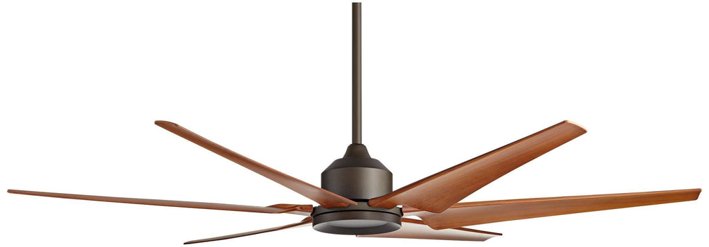 72" Power Hawk Modern Industrial Indoor Outdoor Ceiling Fan with Remote Control Oil Rubbed Bronze Painted Wood Damp
