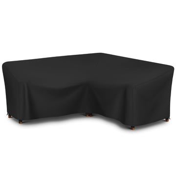 Outdoor Sectional Sofa Cover, 85"W Waterproof V-Shaped Couch Cover
