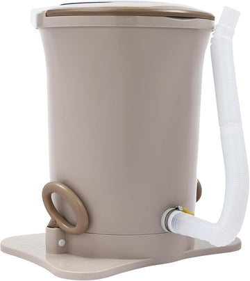 Manual Spin Dryer, Portable 3 Gallon Compact Clothing Dehydrator, Non Electric Foot Mini Laundry Machine with Clear