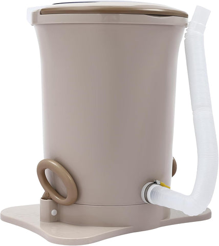 Manual Spin Dryer, Portable 3 Gallon Compact Clothing Dehydrator, Non Electric Foot Mini Laundry Machine with Clear