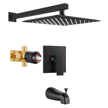 10 Inch Shower Faucet Set,Bathtub Faucet Kit,Oil Rubbed Bronze