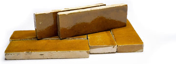 Handmade in 2''x6'' Solid Color Zellige Tile in Caramel