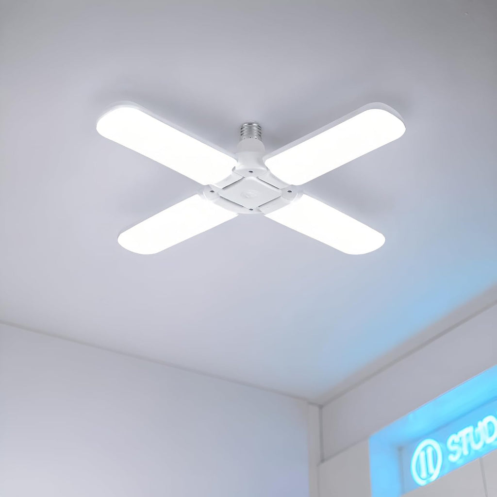 LED Deformable Garage Light Bulb, 4-Blade 60W E27