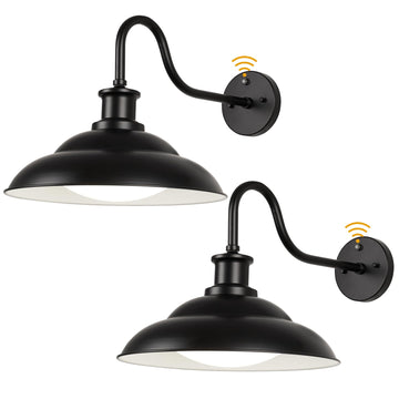 Dusk to Dawn Outdoor LED Barn Lights, 16 Inch Large Farmhouse Exterior Wall Light Fixtures with Adjustable Color