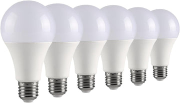 6 Pack 3-Way LED Bulb 50/100/150W, Daylight 5000K E26 A19, 700/1400/2100LM