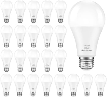 100 Watt Equivalent LED Light Bulbs, A19 Daylight White 5000K