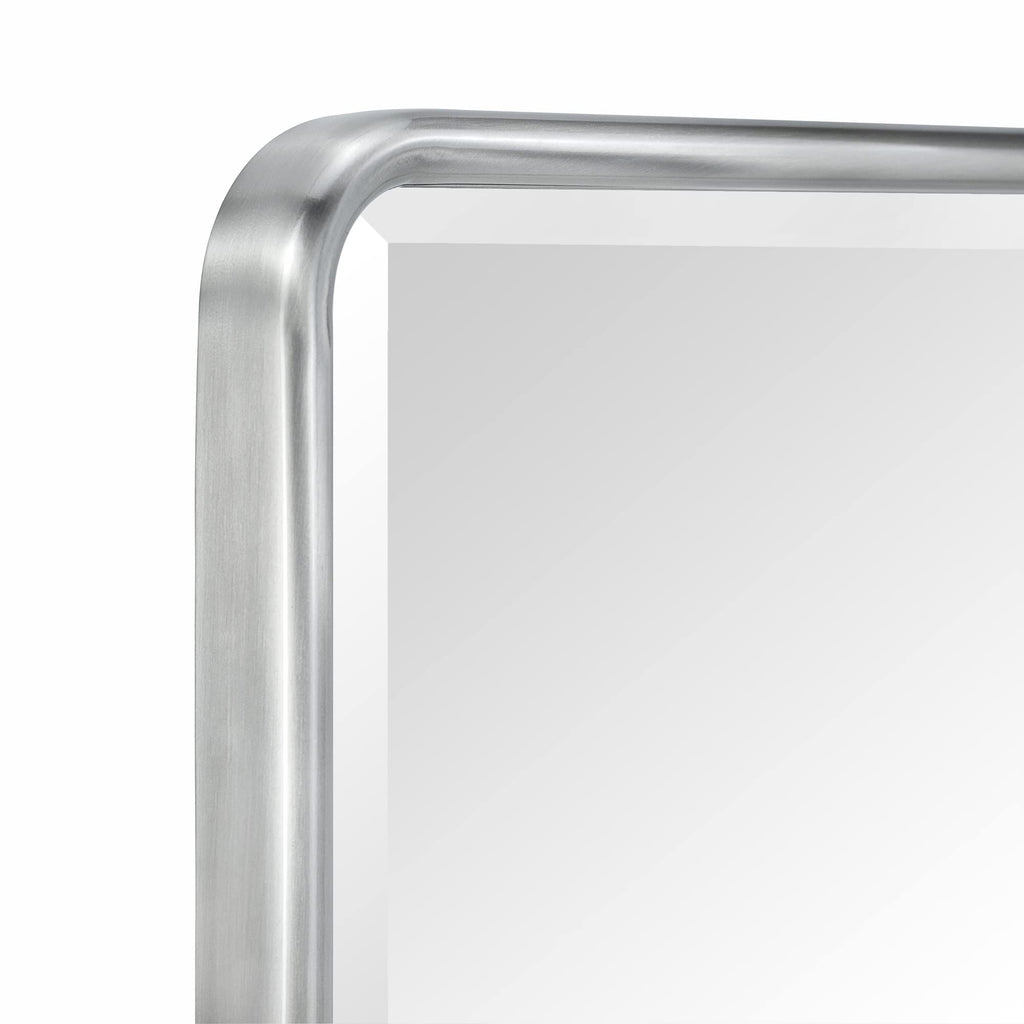 16x24 Brushed Nickel Recessed Bevel Mirrored Bathroom Medicine Cabinet
