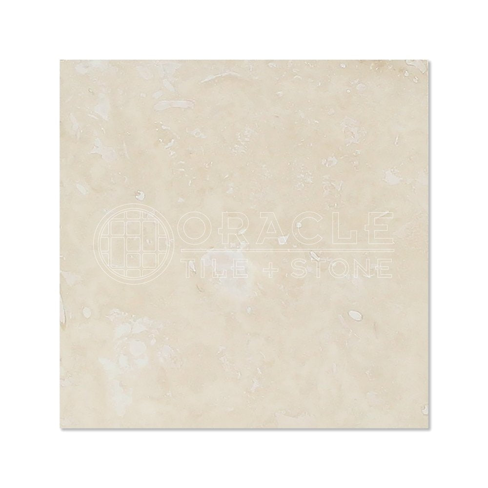 Ivory (Light) Travertine 4 X 4 Field Tile, Filled & Honed