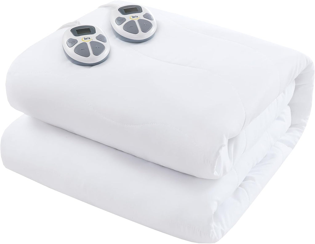 Heated Mattress Pad with Deep Pocket & Dual Controller King | Electric Mattress Pad with Soft Surface, 10 Heat