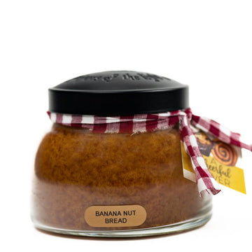 Banana Nut Bread Mama Scented Glass Jar Candle (22oz) with Lid & True to Life Fragrance Made in USA