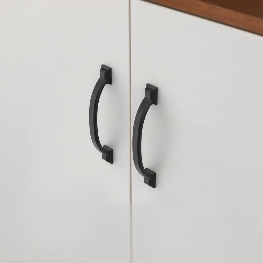 5 Pack 4 inch Cabinet Pulls Matte Black Cabinet Handles Drawer Pulls Cabinet Cupboard