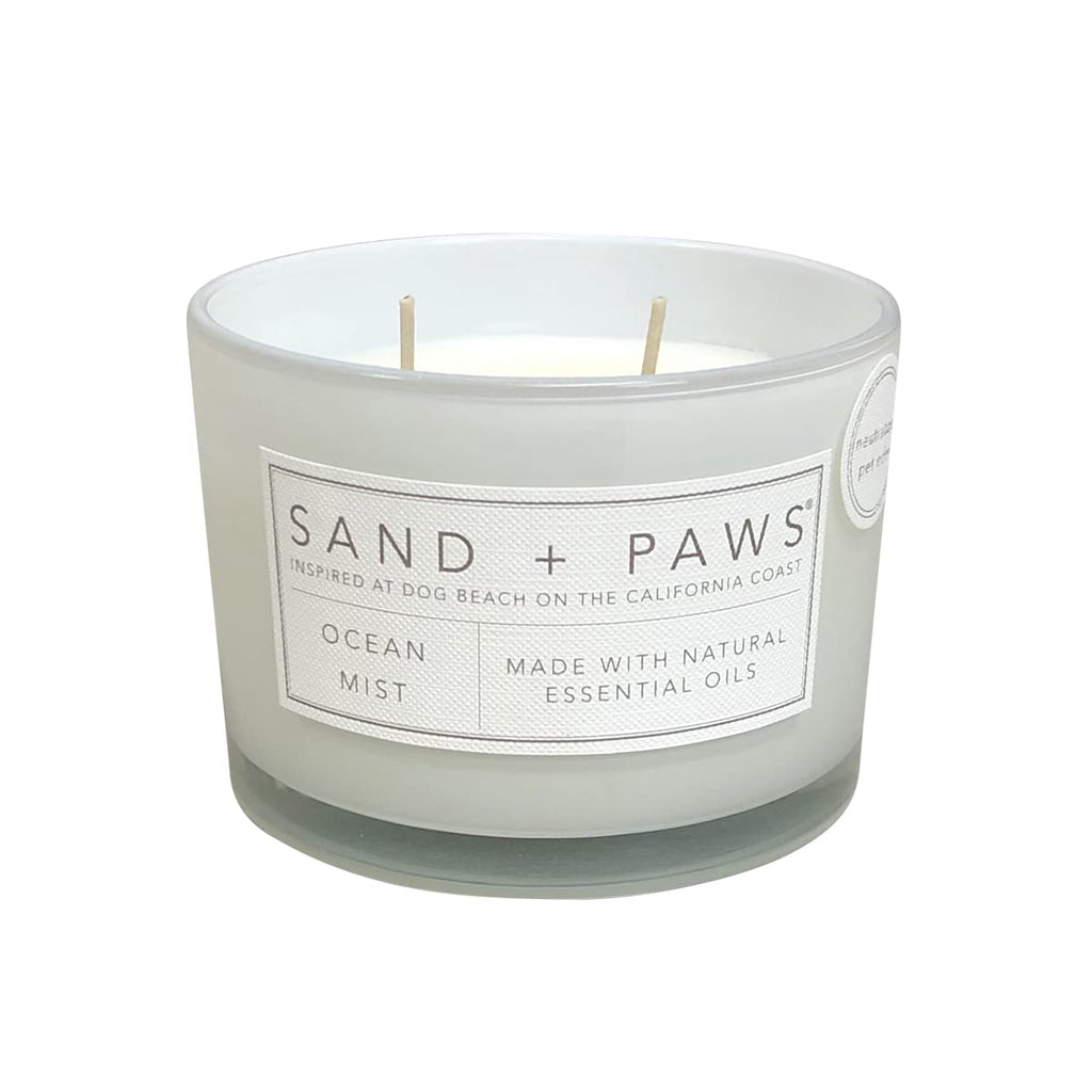 + Paws Scented Candle - Ocean Mist - Additional Scents and Sizes - Luxurious Air Freshening Jar Candles Neutralize
