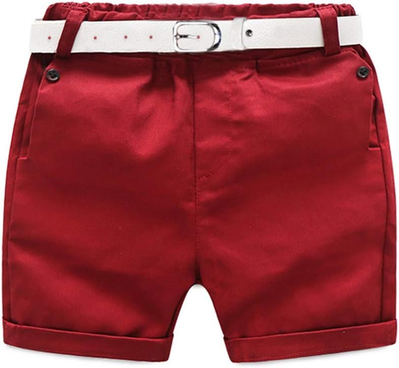 Toddler Baby Boys Summer Print Shirt Outfits Clothes Short Sleeve Button Down Tops + Shorts Set