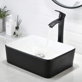 Rectangle Bathroom Sink with Faucet And Drain Combo-VASOYO 19x15 Inch Vessel Sink Above Counter Bathroom Vanity Sinks