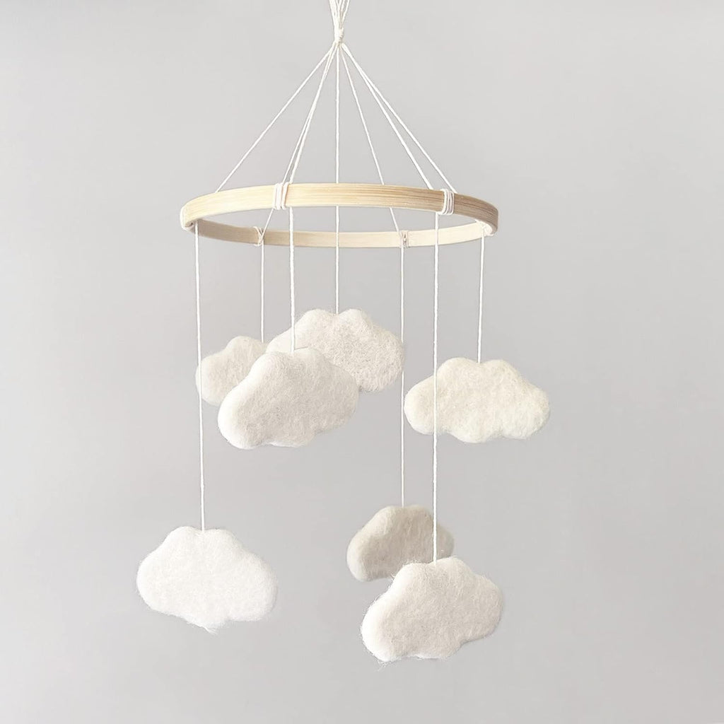 Baby Mobile for Crib - Boho Crib Mobile - Felt Cloud Mobile - Gender Neutral Baby Mobile - Boho Nursery Decor - Crib