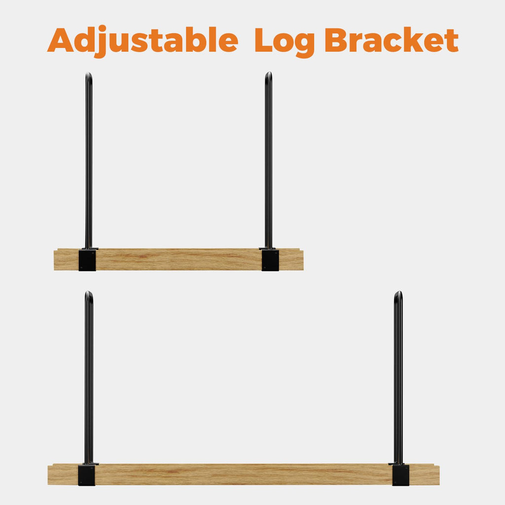 Heavy Duty Firewood Racks Adjustable Length Log Bracket Rack Holder