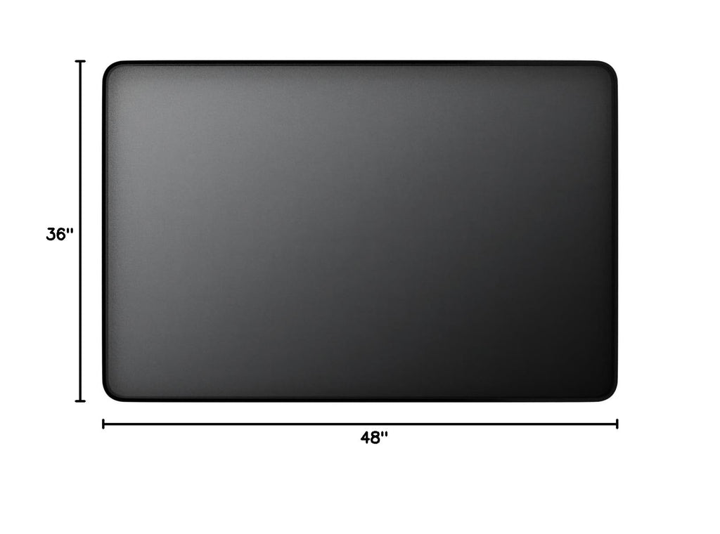 48 x 36 Inch Black Bathroom Vanity Mirror with Non-Rusting Aluminum Alloy Brushed Matte Metal Frame