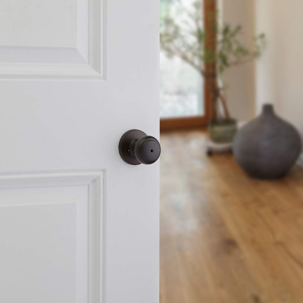Cove Interior Privacy Door Knob with Lock, Door Handle , Venetian Bronze Keyless Turn Lock Doorknob