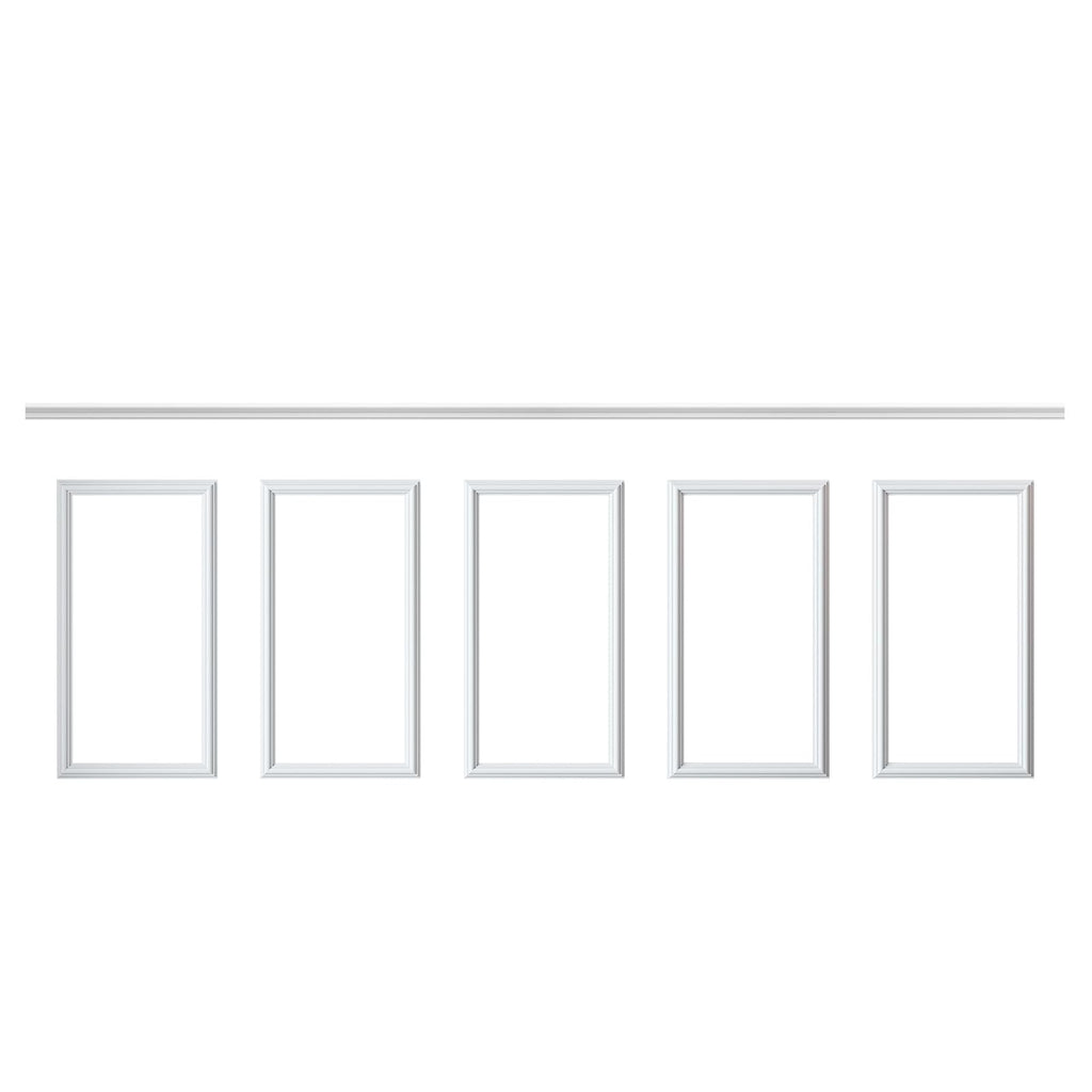 Premade Peel and Stick Molding Trim Kit, 5 Frames Set, 24" x 16"