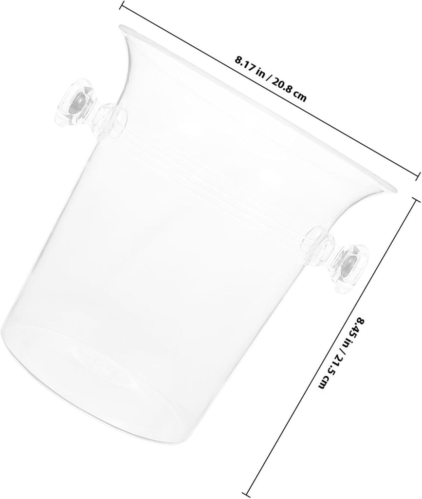 Ice Bucket with Handles Acrylic for Bars and Nightclubs